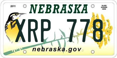 NE license plate XRP778