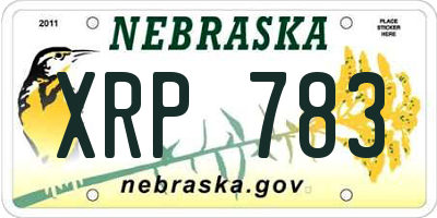 NE license plate XRP783