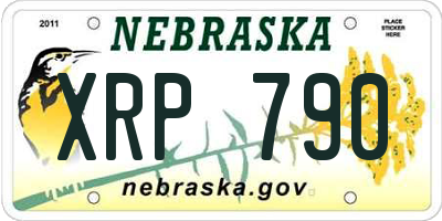 NE license plate XRP790