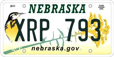 NE license plate XRP793