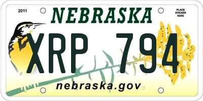 NE license plate XRP794