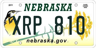 NE license plate XRP810