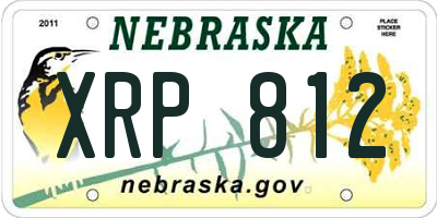NE license plate XRP812