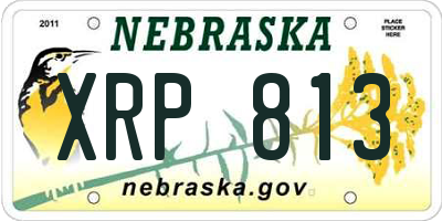NE license plate XRP813