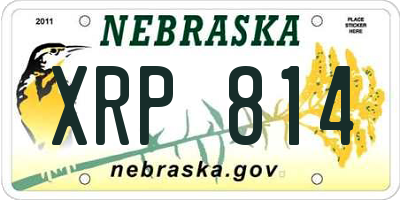 NE license plate XRP814