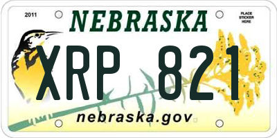 NE license plate XRP821