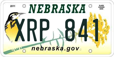 NE license plate XRP841