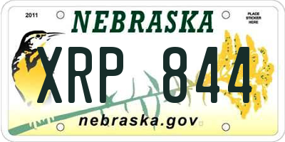 NE license plate XRP844