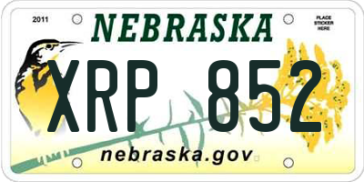 NE license plate XRP852