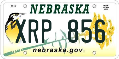 NE license plate XRP856