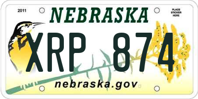 NE license plate XRP874