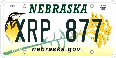 NE license plate XRP877