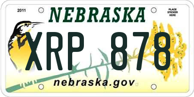 NE license plate XRP878