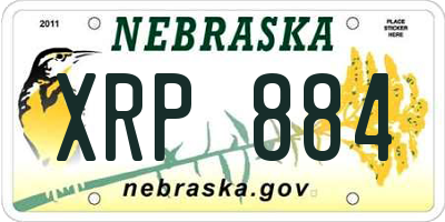 NE license plate XRP884