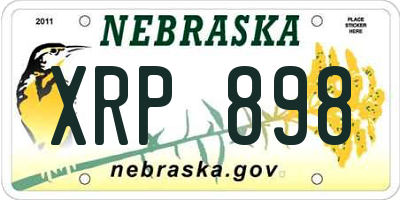 NE license plate XRP898