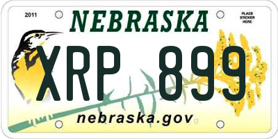 NE license plate XRP899