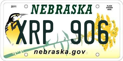 NE license plate XRP906