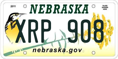 NE license plate XRP908