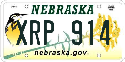 NE license plate XRP914