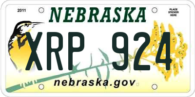 NE license plate XRP924
