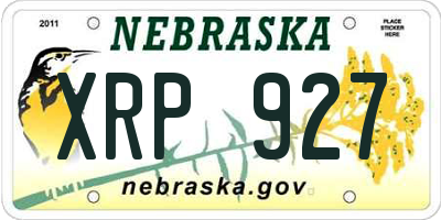 NE license plate XRP927