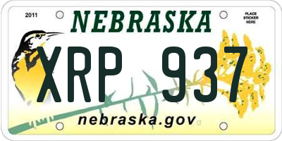 NE license plate XRP937