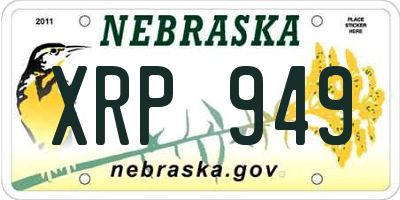 NE license plate XRP949