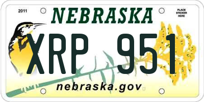 NE license plate XRP951