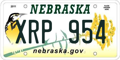 NE license plate XRP954