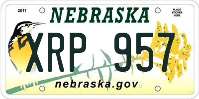 NE license plate XRP957