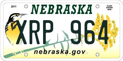 NE license plate XRP964