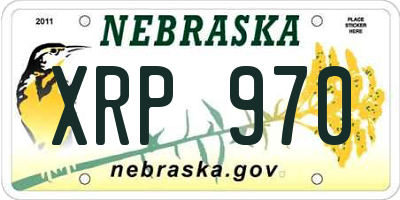 NE license plate XRP970