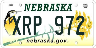 NE license plate XRP972