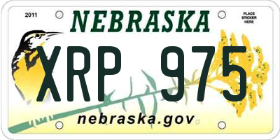 NE license plate XRP975