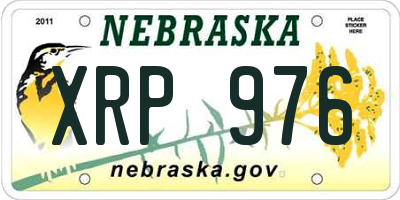 NE license plate XRP976
