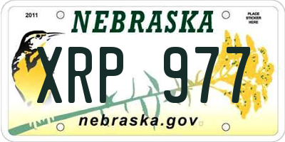NE license plate XRP977