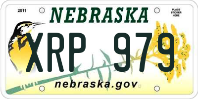 NE license plate XRP979