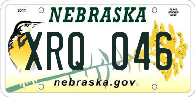 NE license plate XRQ046
