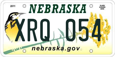 NE license plate XRQ054