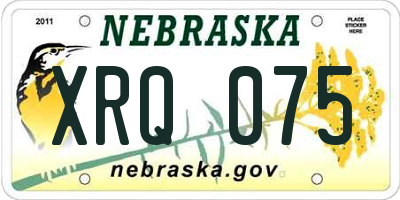 NE license plate XRQ075