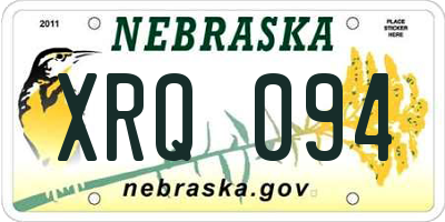 NE license plate XRQ094