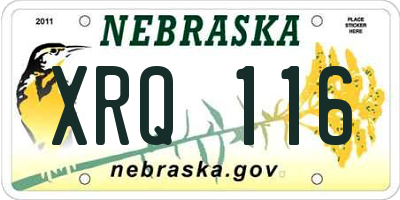 NE license plate XRQ116