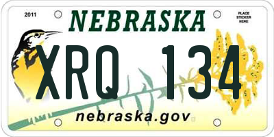 NE license plate XRQ134