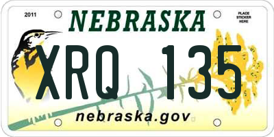NE license plate XRQ135