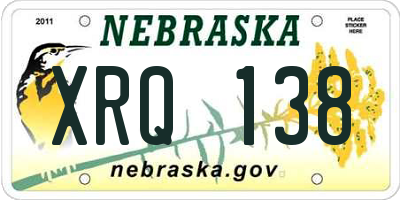 NE license plate XRQ138