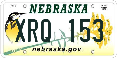 NE license plate XRQ153