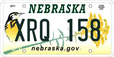 NE license plate XRQ158