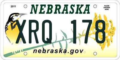 NE license plate XRQ178