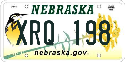 NE license plate XRQ198