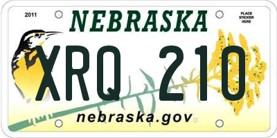 NE license plate XRQ210